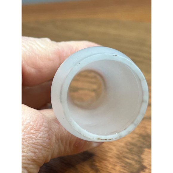 Antique Miniature Clear Bulls-Eye Glass Hurricane Oil Lamp With Frosted Globe, 1 - Picture 4 of 10